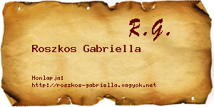 Roszkos Gabriella névjegykártya