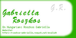 gabriella roszkos business card